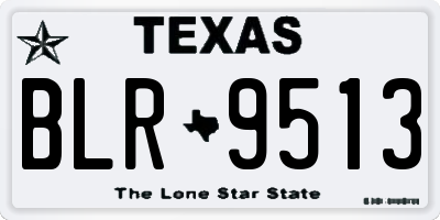 TX license plate BLR9513