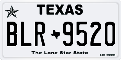TX license plate BLR9520