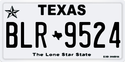 TX license plate BLR9524
