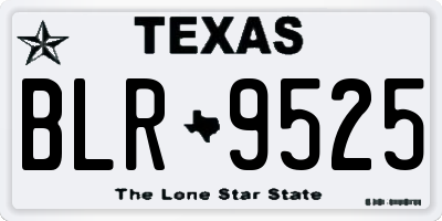 TX license plate BLR9525