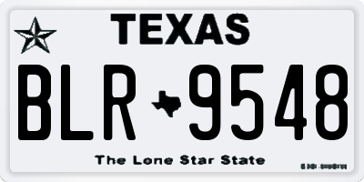 TX license plate BLR9548