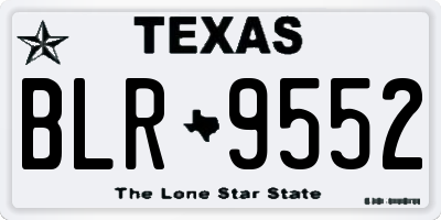TX license plate BLR9552
