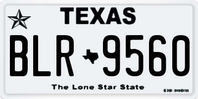TX license plate BLR9560