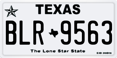 TX license plate BLR9563