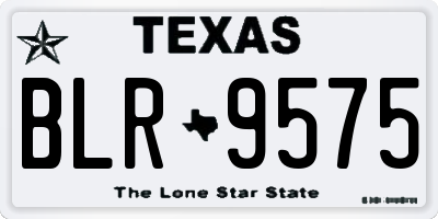 TX license plate BLR9575