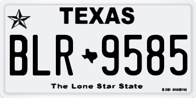TX license plate BLR9585