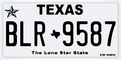 TX license plate BLR9587