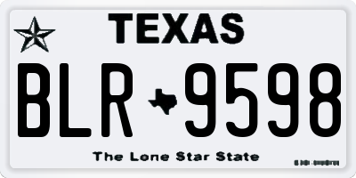 TX license plate BLR9598