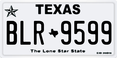 TX license plate BLR9599