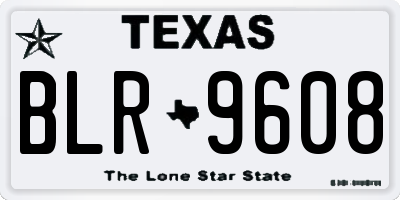 TX license plate BLR9608