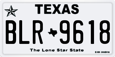 TX license plate BLR9618