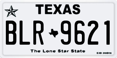 TX license plate BLR9621