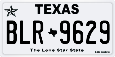 TX license plate BLR9629