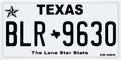 TX license plate BLR9630