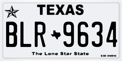 TX license plate BLR9634
