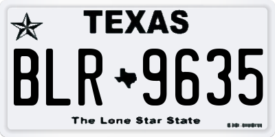 TX license plate BLR9635