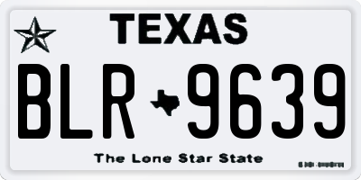 TX license plate BLR9639
