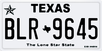 TX license plate BLR9645