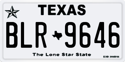 TX license plate BLR9646