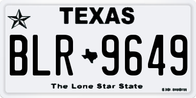 TX license plate BLR9649