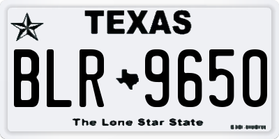 TX license plate BLR9650