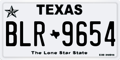 TX license plate BLR9654