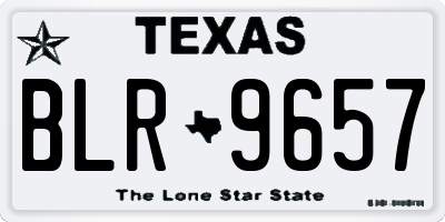 TX license plate BLR9657
