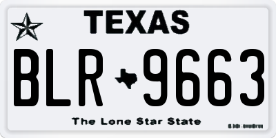 TX license plate BLR9663