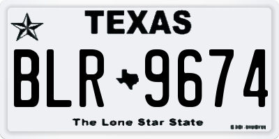TX license plate BLR9674