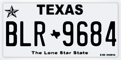 TX license plate BLR9684