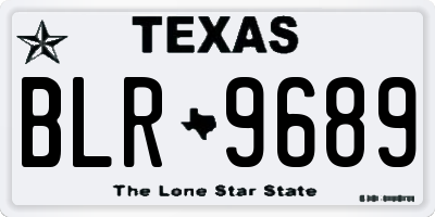 TX license plate BLR9689