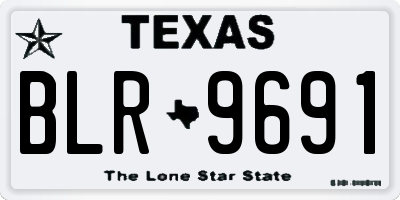 TX license plate BLR9691