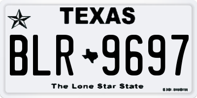 TX license plate BLR9697