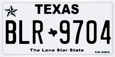 TX license plate BLR9704