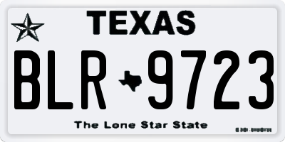 TX license plate BLR9723