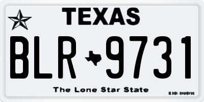 TX license plate BLR9731