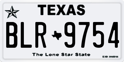 TX license plate BLR9754