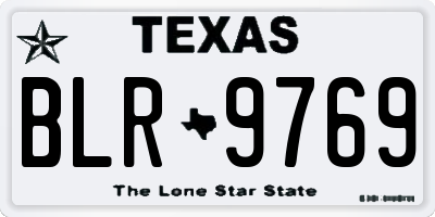 TX license plate BLR9769
