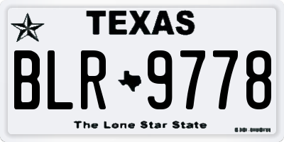 TX license plate BLR9778