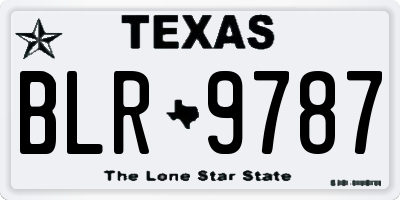 TX license plate BLR9787