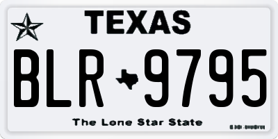 TX license plate BLR9795