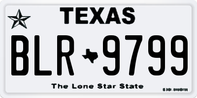 TX license plate BLR9799