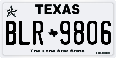 TX license plate BLR9806
