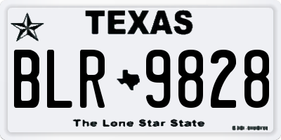 TX license plate BLR9828