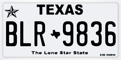 TX license plate BLR9836