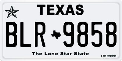 TX license plate BLR9858