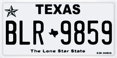 TX license plate BLR9859