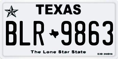 TX license plate BLR9863