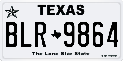 TX license plate BLR9864