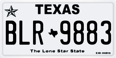 TX license plate BLR9883